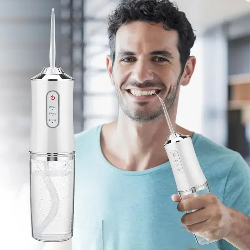ポータブルスマート電気口腔洗浄器ウォーターフロッサー 4 ジェット 3 モード充電式歯科ウォータージェット洗浄器歯科歯クリーナー
