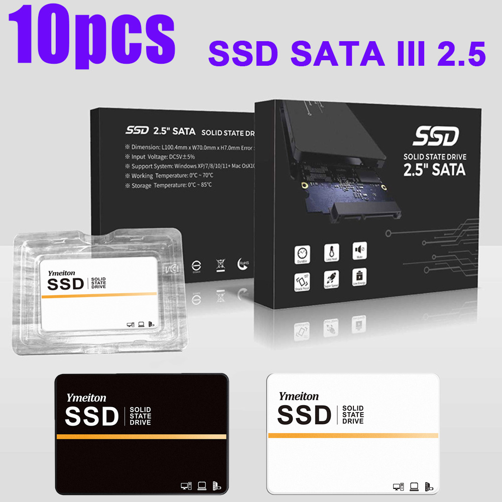 10 個 SSD SATA 3 2.5 インチハードドライブディスク 32 ギガバイト 64 ギガバイト 120 ギガバイト 128 ギガバイト 240 ギガバイト 256 ギガバイト 480 ギガバイト 512 ギガバイト内部ソリッドステートドライブ 95% 新しい