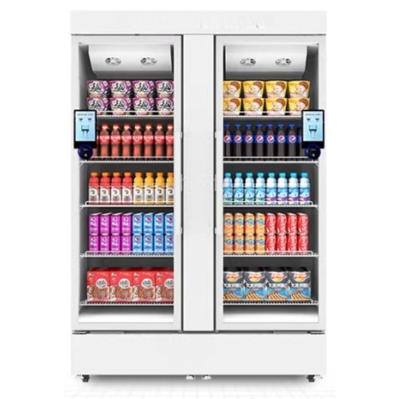 新技術 AI 自動販売機 スマートスナック ドリンク自動販売機 カード決済 QR 決済 24 時間 365 日稼働 クラウドベースの管理