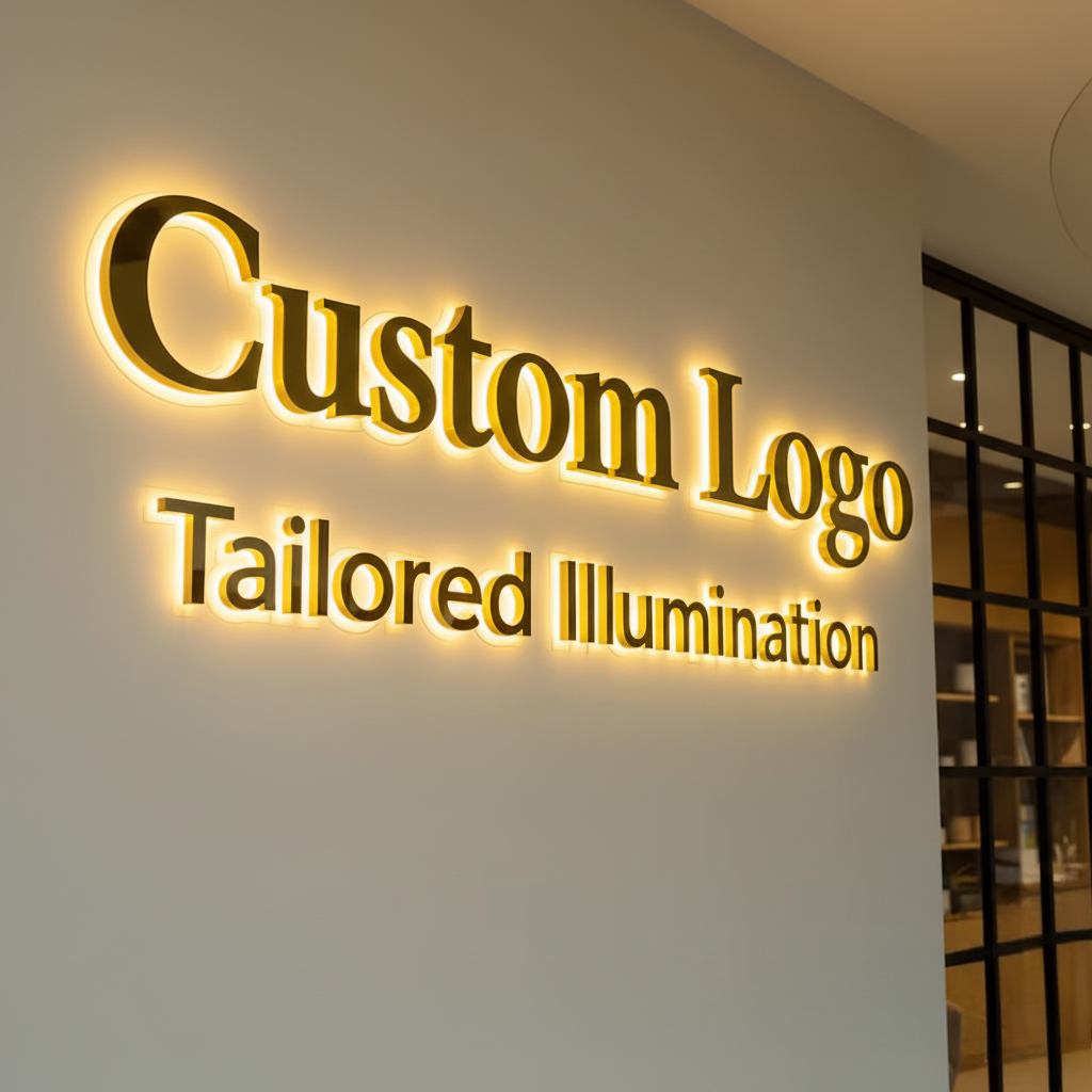 Custom LED Logo Sign For Business Shop Store Branding Personalized 3D Luminous Light Wall Decor Advertising
