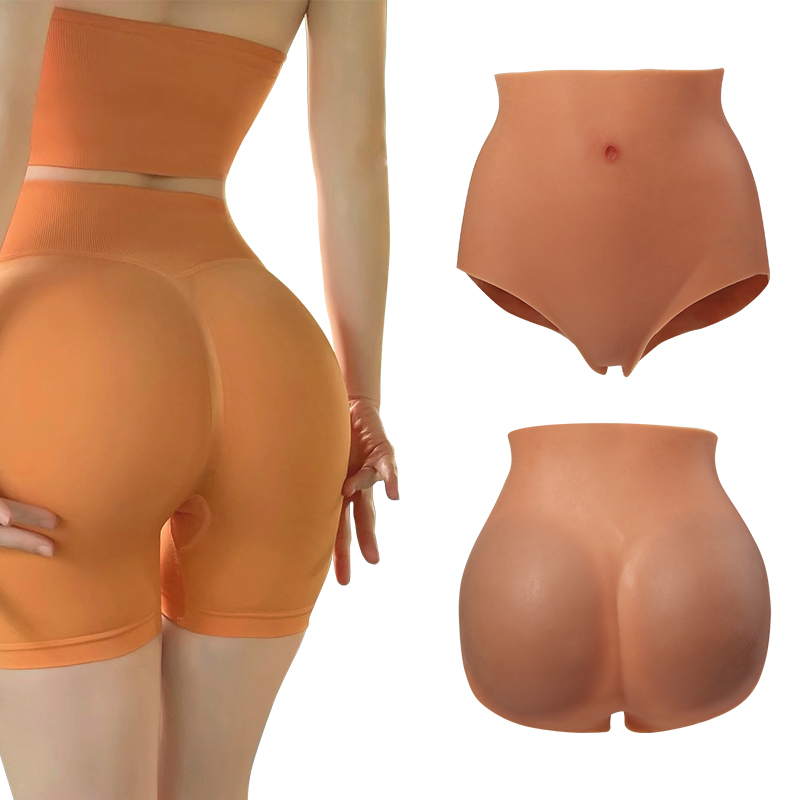 シリコーンハイウエスト現実的な ElasticWomen 強化巨尻パンティーふっくらセクシーな女性の形のヒップパンツシェイプウェアショーツ