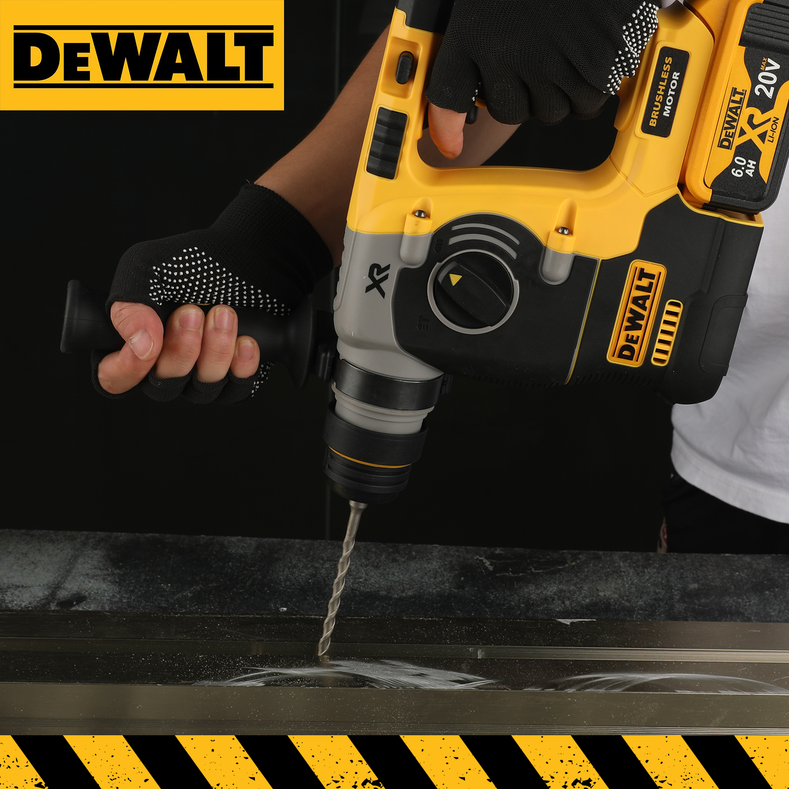 DEWALT 18V/20V MAX ブラシレス SDS-Plus ロータリーハンマードリル 1 インチ L ハンドル 3 スピード木工インパクトドリル (ツールのみ)