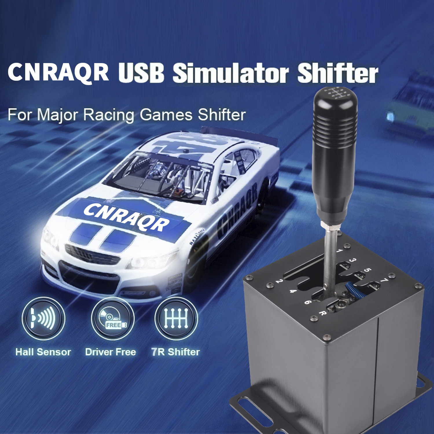 PC 7/8 ギア USB H ギアシフタースーツロジクール G27 G29 G25 G920 Thrustmaster T300RS/GT シフトノブ ETS2