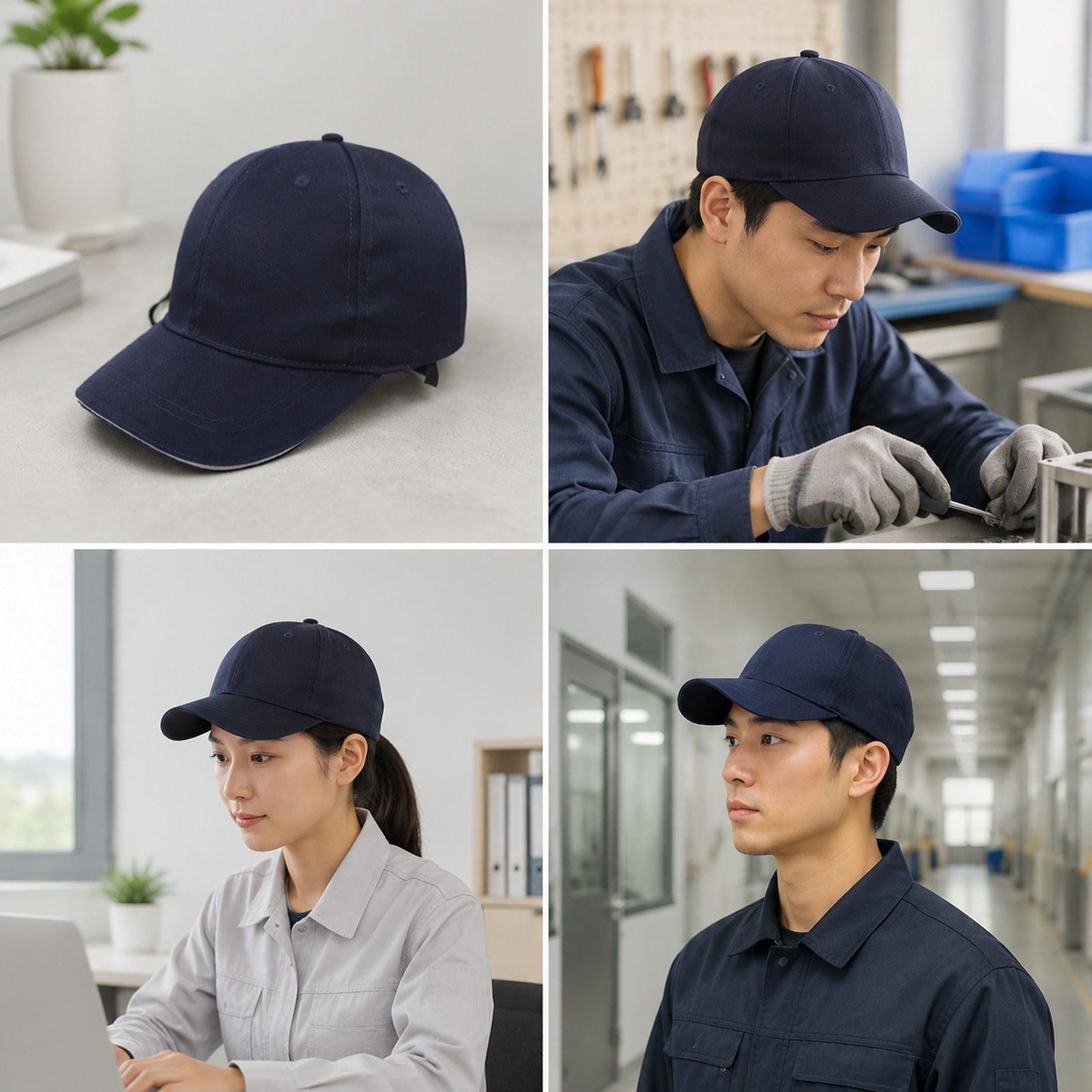 通気性のある野球バンプキャップ安全ヘルメット調整可能なヘッドガードワークショップ工場倉庫保護服