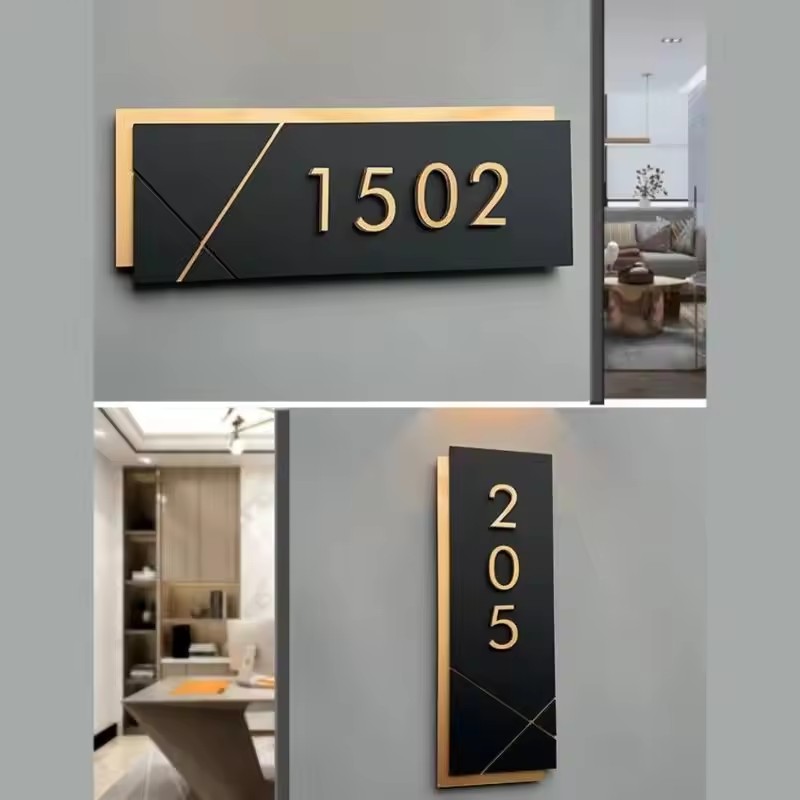 Modern Acrylic Customize Personal Number Door Plates  Shop Sign For Office Home Flats Restaurant Hotel Cafe Bar Home Decor Plate