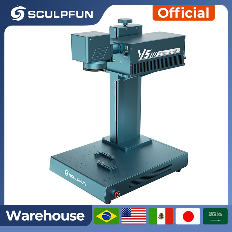 SCULPFUN UV レーザー彫刻機 5W ほぼすべての材料に対応 3D レリーフ彫刻ライトバーンをサポート