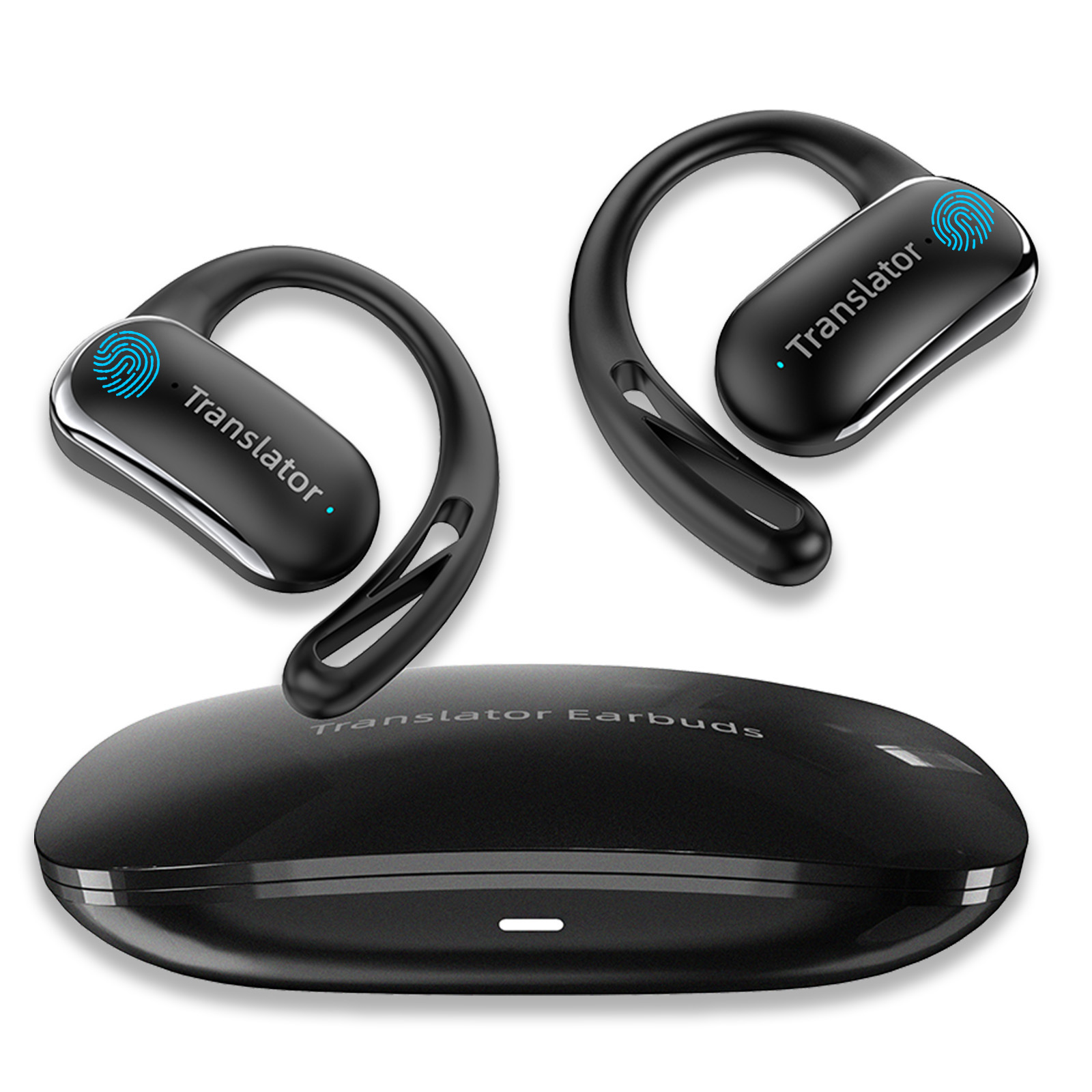 Wooask F56 翻訳イヤホン - リアルタイム 144 言語、オープンイヤー翻訳イヤホン WIFI 不要、旅行用