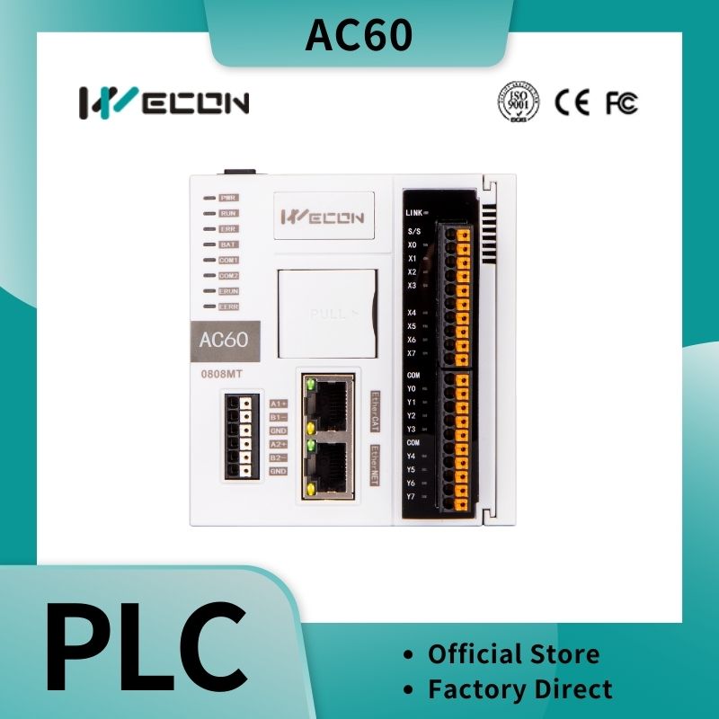 Wecon Codesys EtherCAT PLC AC60-0808MT-D、モーション コントロール、CNC、ロボット、EtherNet/IP、プログラマブル ロジック コントローラー FB/FC ST