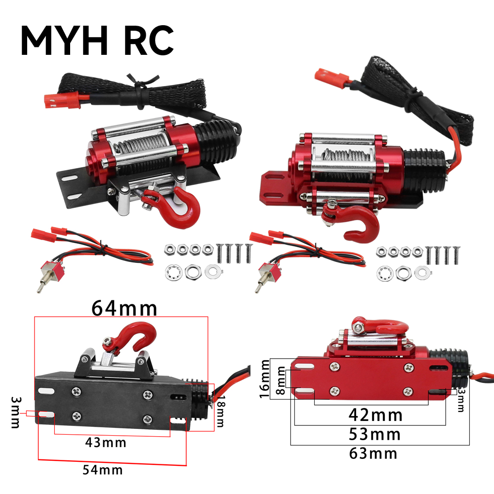 金属自動シミュレーション模擬ウインチ 1/10 1/12 RC クローラー車軸 SCX10 III 90046 D90 TRX4 TRX-6 D110 Redcat 用