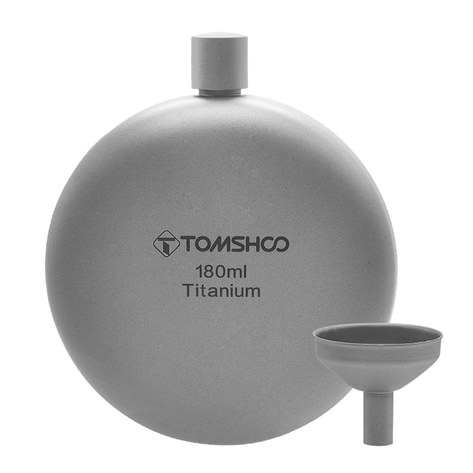 Tomshoo 150 ミリリットル/180 ミリリットルチタンフラスコ漏斗アルコールウイスキーワインフラスコ屋外キャンプハイキングバックパッキング旅行ピクニック