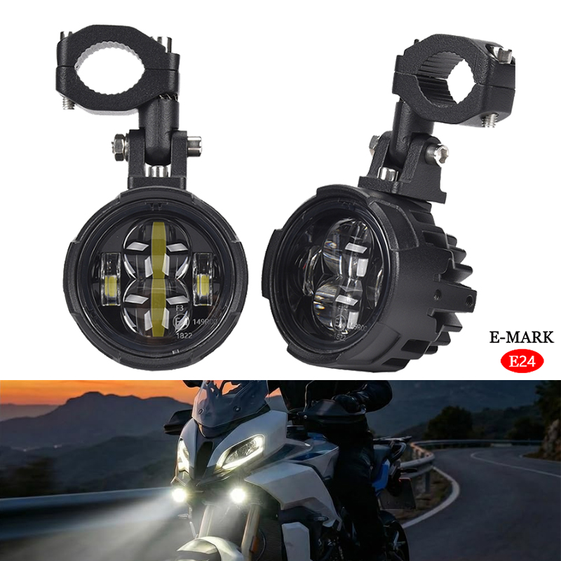 オートバイ LED 運転スポットライト超高輝度オフロード補助ライト防水フォグランプヤマハ MT07 MT09 スズキ BMW
