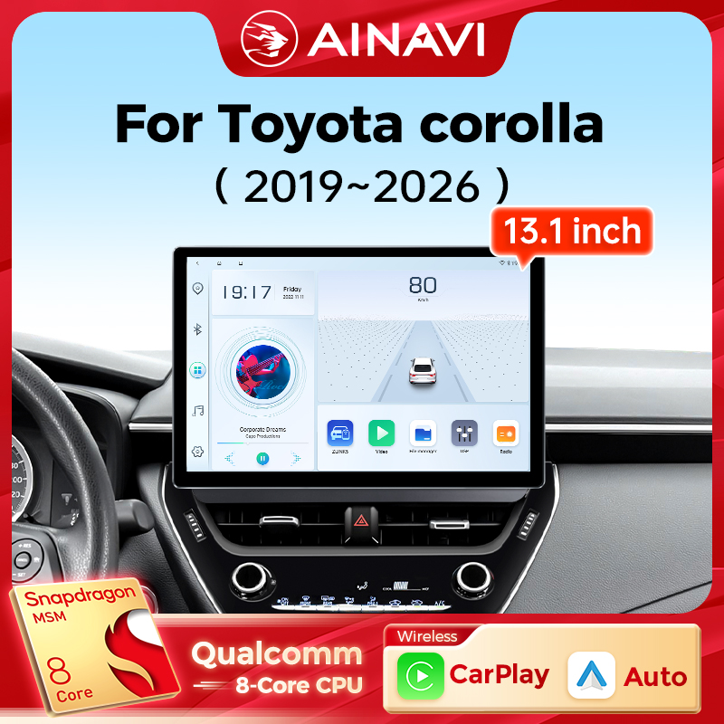Ainavi 13.1 インチトヨタカローラ E210 2019 2020 2022 2023 2025 カーラジオワイヤレス Carplay Android 自動車マルチメディアプレーヤー