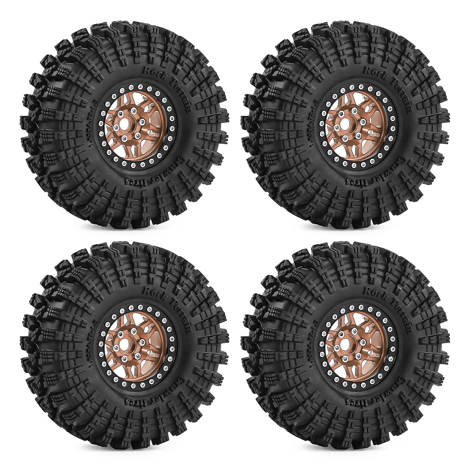 1.9 インチビードロックホイールタイヤ 12 ミリメートル六角 TRX4 SCX10 キャプラ軸 SCX24 トラクサスエンデューロ RC クローラートラックアップグレードパーツ