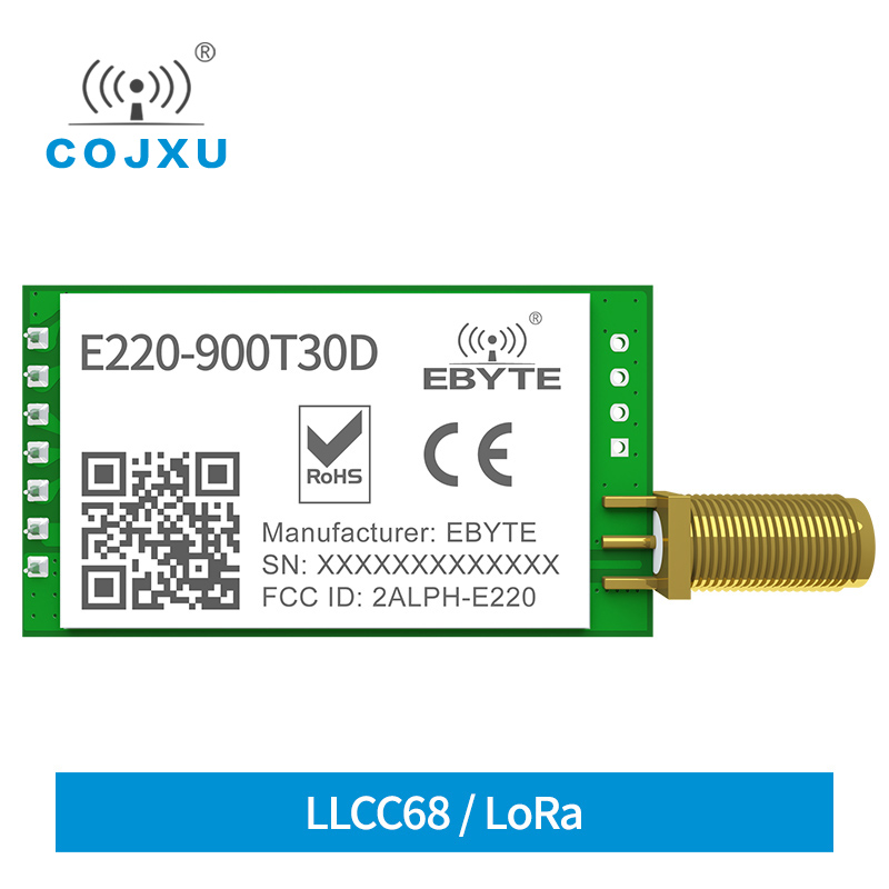 LoRa LLCC68 868MHz 915MHz ワイヤレスモジュール 30dBm 長距離 10km RSSI cojxu E220-900T30D SMA-K UART トランスミッタレシーバ SEMTECH