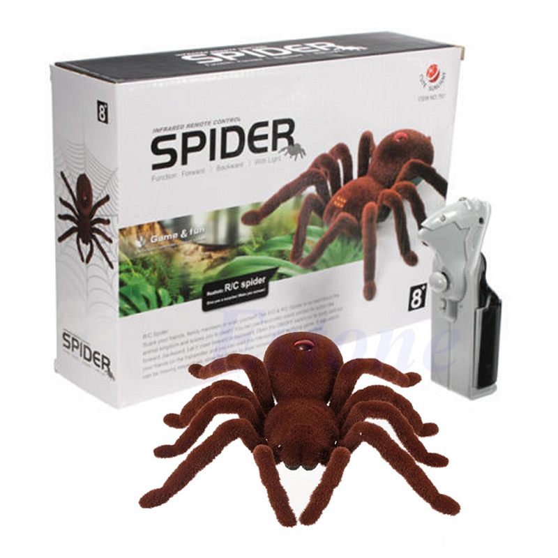 真新しい高品質ハロウィンリモコン 11 2CH 赤外線リアルな RC スパイダーおもちゃいたずらギフトノベルティ