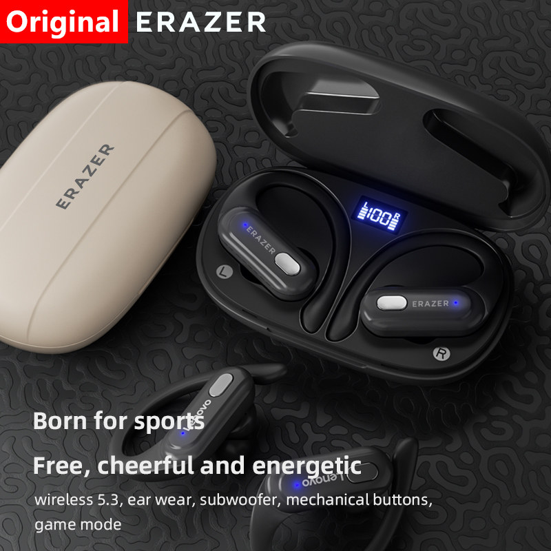 ERAZER XT60 PRO ワイヤレスヘッドフォンスポーツイヤホン Bluetooth 5.3 防水ヘッドセットノイズリダクション HiFi ステレオサウンド
