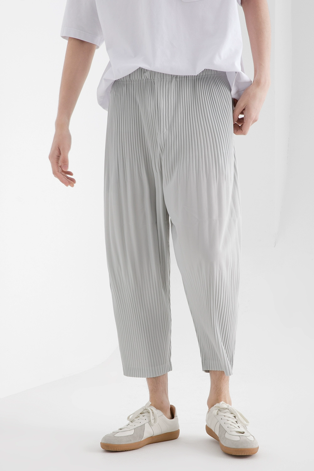 三宅プリーツ日本ハーレムパンツ男性ルーズパンツ通気性ロークロッチヴィンテージ服