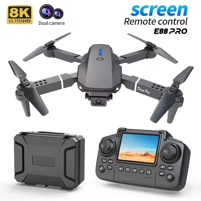 新しい E88Pro RC ドローン 4K プロフェッショナル 1080P 広角デュアル HD カメラ付き折りたたみ式 RC ヘリコプター WIFI FPV 高さホールドエプロン販売