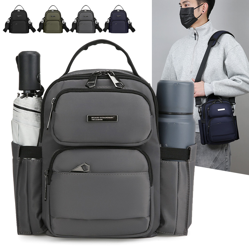 メンズバッグアウトドア旅行ショルダーバッグ高品質ナイロンクロスボディバッグ男性のための多機能メンズハンドバッグバッグウエストパック