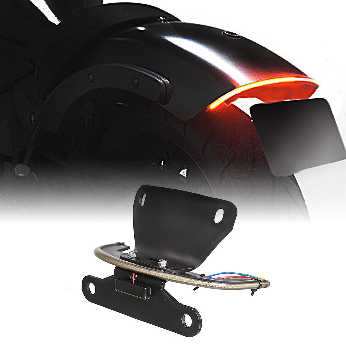 LED スモークフェンダーエリミネーター統合テールライト Kawasaki 2015-2024 バルカン S EN650