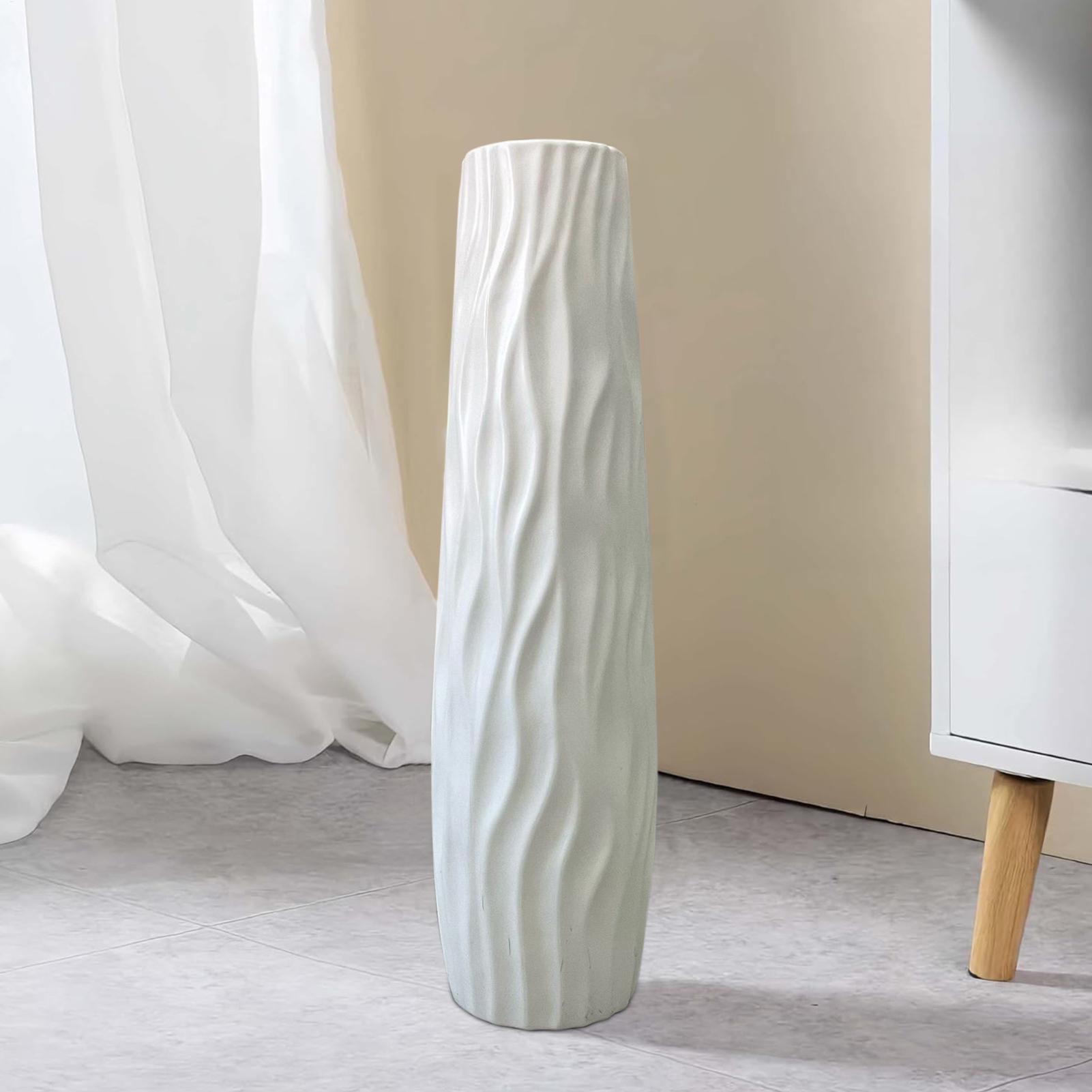 背の高い床の花瓶、3Dレリーフフロアセンターピーススタンディング水耕花瓶、家庭、リビングルーム、キッチン、ベッドルーム、ダイニング玄関用