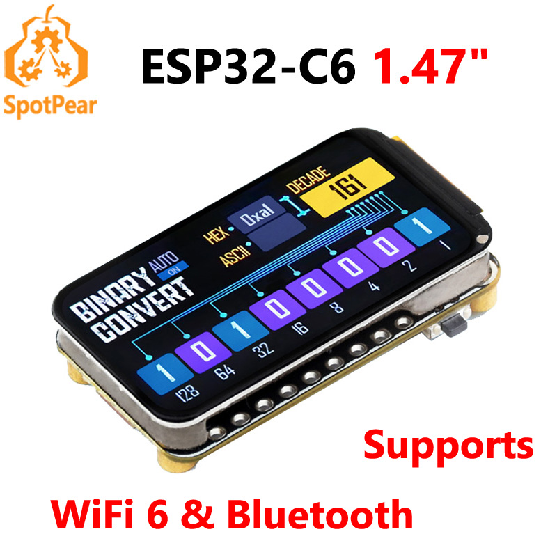 Waveshare ESP32-C6 1.47 インチ ディスプレイ開発ボード 172×320 WiFi 6 をサポート