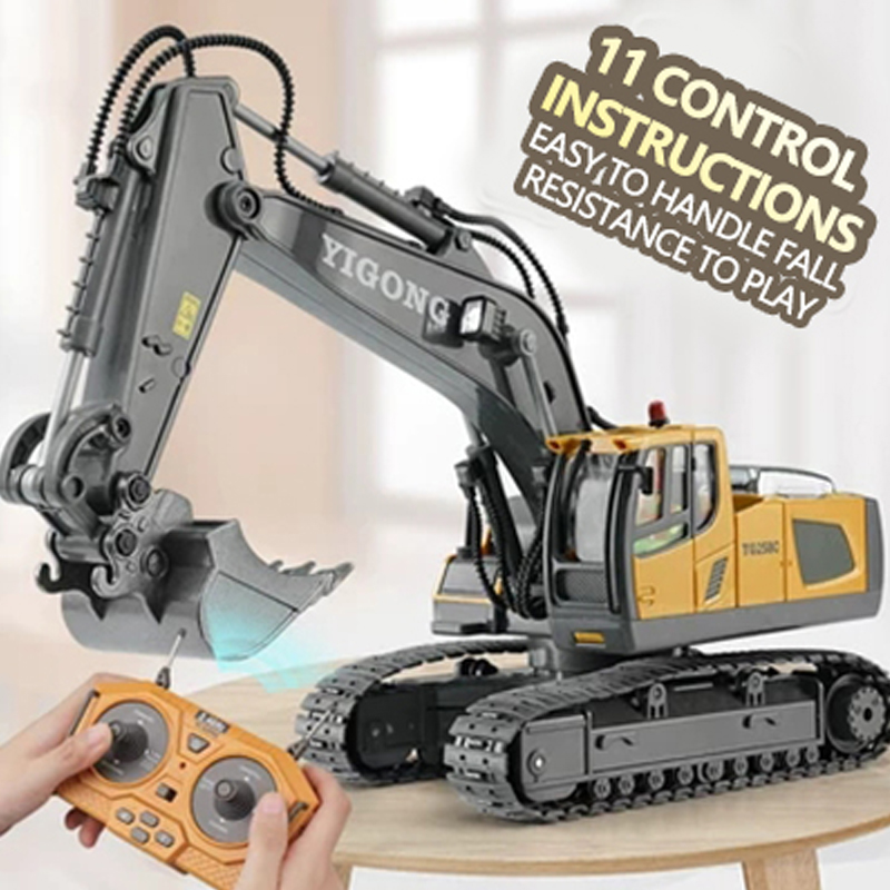 RC ショベルダンパーカー 2.4 グラムリモートコントロールエンジニアリング車両クローラートラックブルドーザーのおもちゃ男の子子供のためのクリスマスギフト