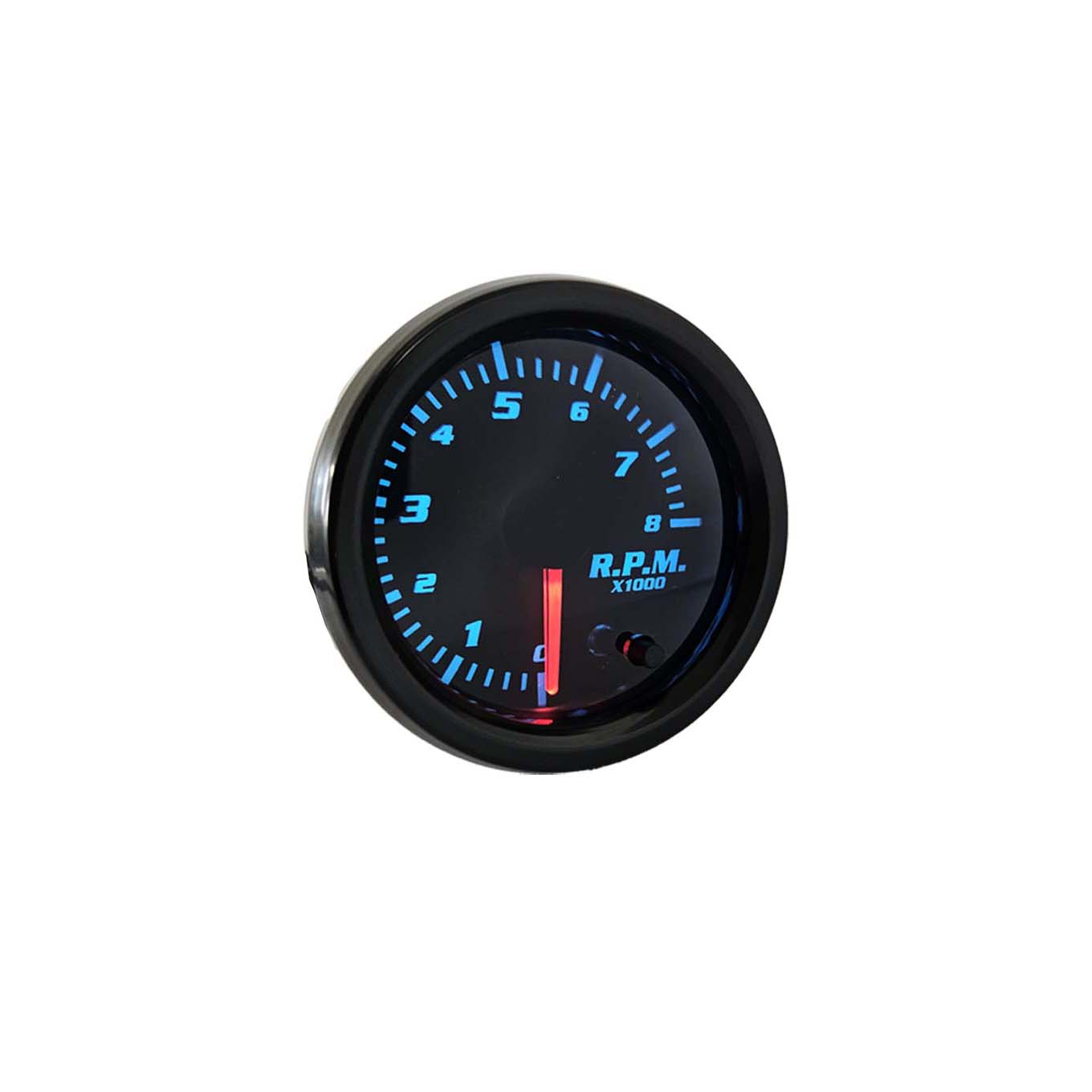 2 インチ (52 mm) ユニバーサル タコメーター、1 ～ 10 シリンダー、電圧 12 ボルトに最適、カラー バックライト