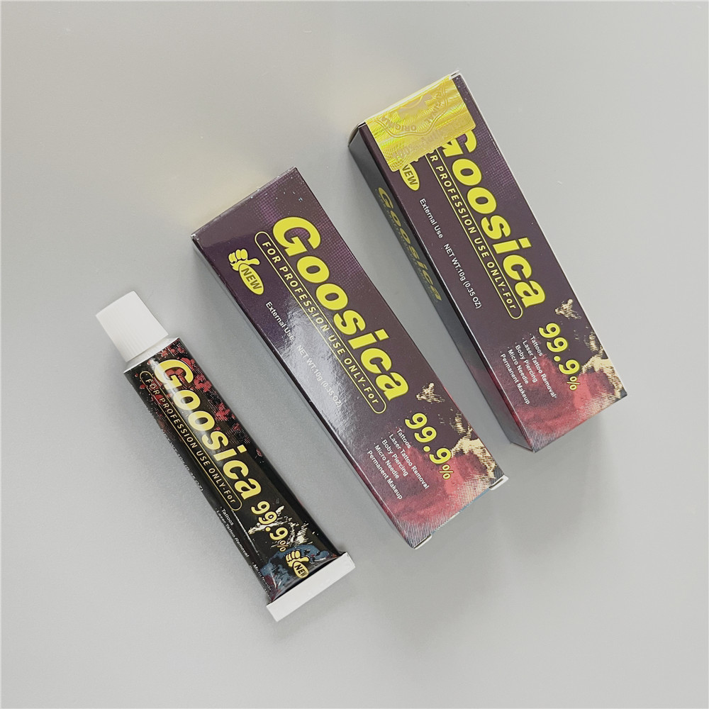 最新の本物の 99.9% Goosica タトゥークリームアートメイク前マイクロブレーディング眉毛唇除去ボディ Skin10g