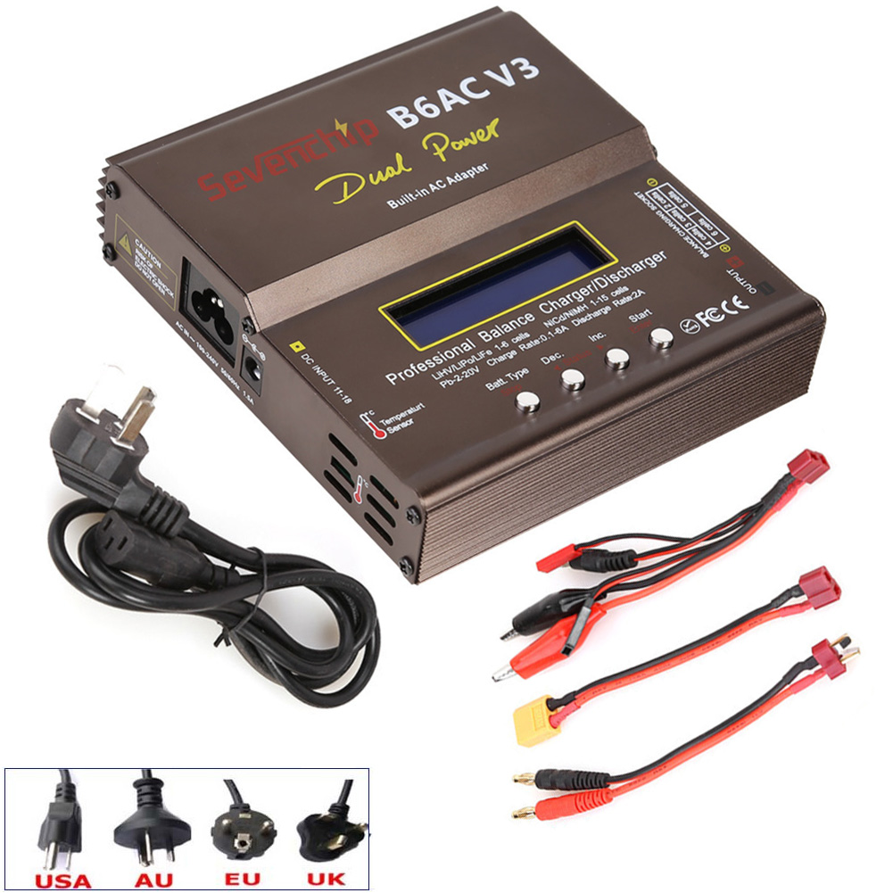 新しい 80 ワット imax B6AC V3 スマートデジタルバランス充電器 RC ヘリコプター用リピーク NiMH NiCD LiHV NiCd PB リチウムイオンバッテリー充電器
