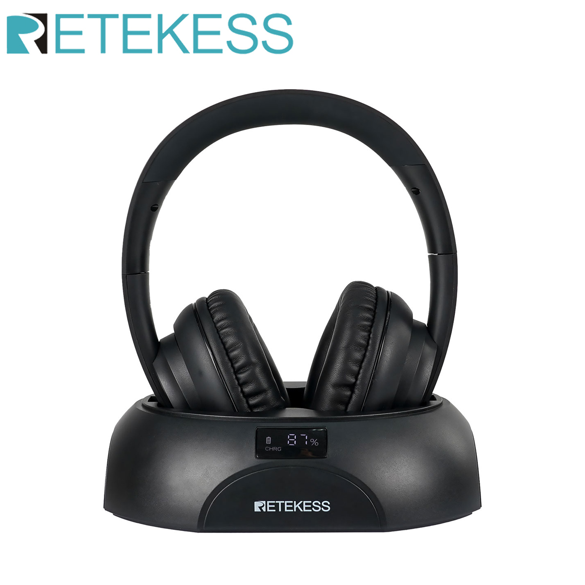 Retekess ワイヤレスヘッドフォン TA006 テレビ視聴充電式ワイヤレスイヤホン送信機サポート同軸ファイバー 3.5 AUX RCA