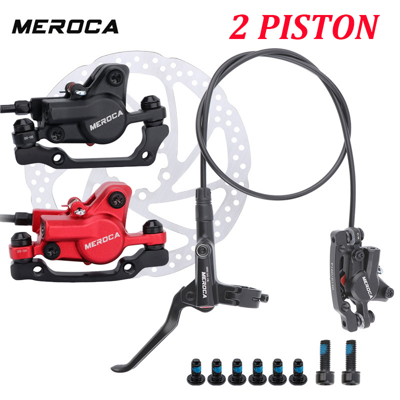 MEROCA 2 ピストン mtb 油圧ブレーキ自転車 MTB バイク油圧ディスクブレーキシマノサイクリングブレーキディスク 160 ミリメートルローター