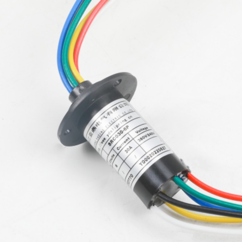 カプセル スリップ リング ロータリー コネクタ大電力電流電力伝送信号 6 ワイヤー 30A OD30mm