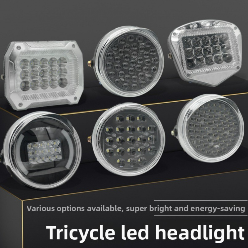 電気自動車ヘッドライト - LED強力ライト、12V - 80V、三輪車フロント照明、防水オートバイヘッドライト