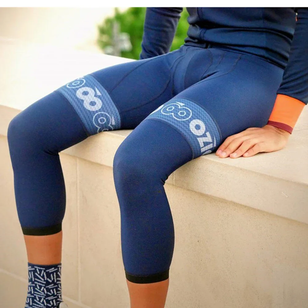 サイクリングパンツ男性 3/4 ビブショーツ冬のバイクズボン Hombre 乗馬パンツ Ropa Ciclismo Mtb 自転車冬を暖かく保ちますよだれかけパンツ