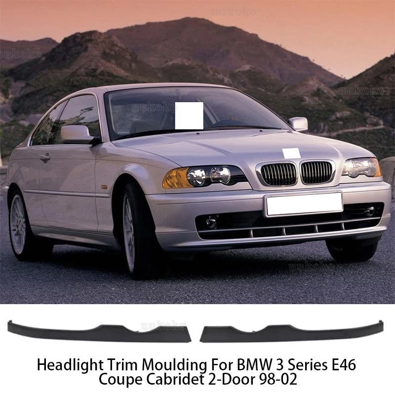 ヘッドライト下部モールディングトリムプラスチック交換用 3 シリーズ E46 2 ドア 1998-2002 51138208679 51138208680