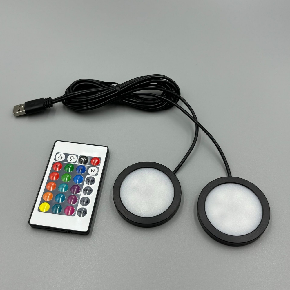 2 in 1 RGB LED アンダーキャビネットライト 24key リモコン USB キット Bambu Lab Led ランプ調整可能な色 Led ライト部品ハードウェア