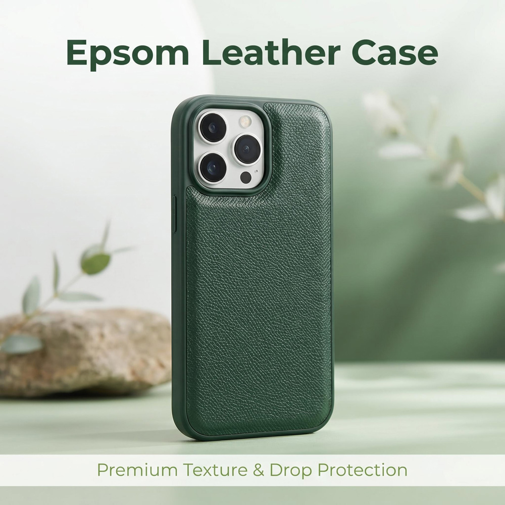 日常使用エプソムパームグレイン PU 電話ケース iPhone 18/17/16/15/14 プロマックススクラッチプルーフマルチカラー衝撃吸収カバー