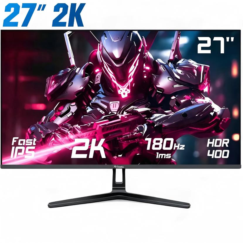 Tiansu 27 インチ QHD 2560*1440P 180Hz IPS LED PC ゲームモニター、100%sRGB 1MS HDR400 HDMI/ゲームコンピュータ画面