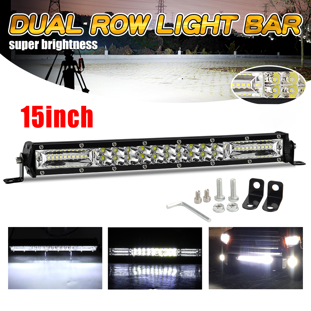 超スリム 15 インチ Barra LED ライトバー車 12V 24V LED ライトバー IP67 防水オフロード車コンボ 4x4 Led バージープトラック ATV SUV 12V 24V