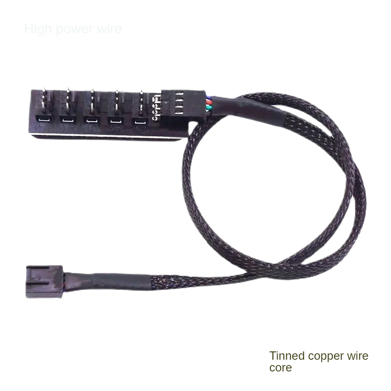 4Pin PWM PC ファンハブ電源ケーブル 1 に 5 ウェイスプリッタ PC マザーボードケース延長コードコンピュータクーラーケース 5 ピース/ロット