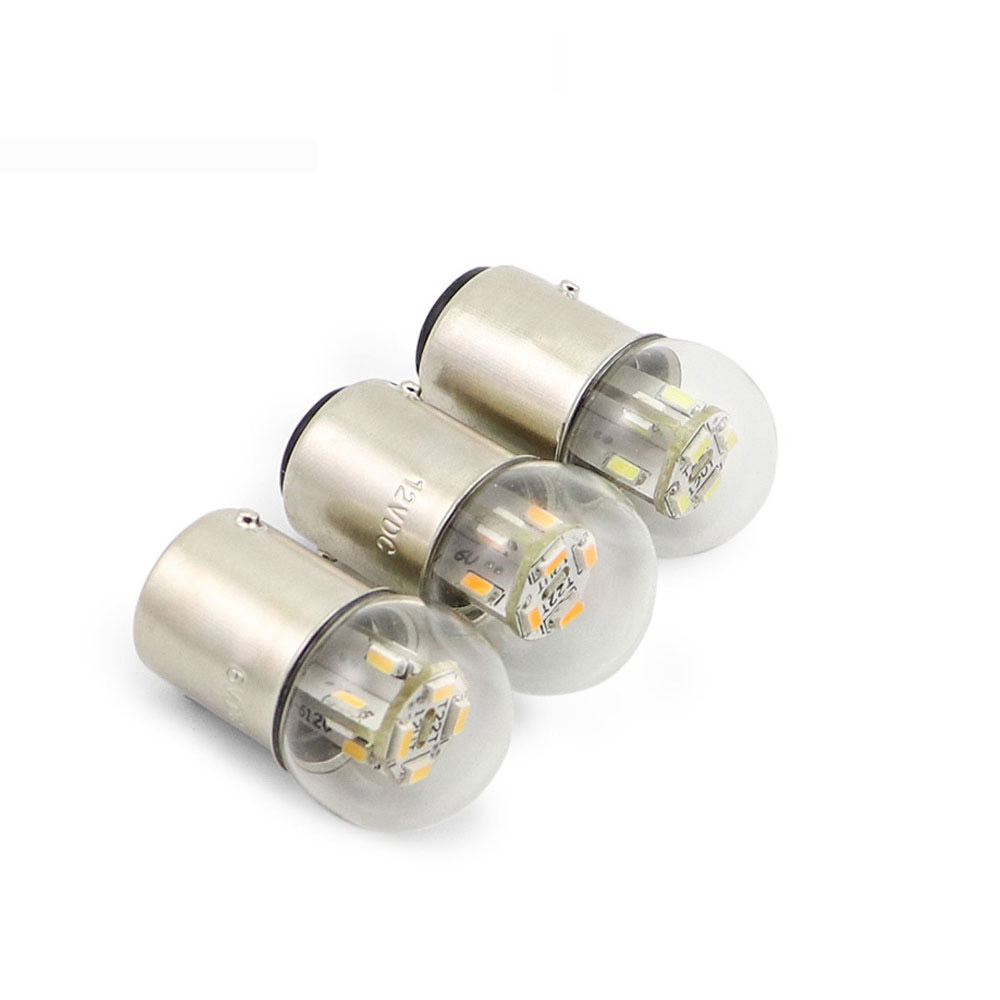 4 個 6v オートバイ LED ライト G18 R5w R10W 12v 24V 48V 自動電球機器インジケータ Smd 3014 チップ信号ランプ