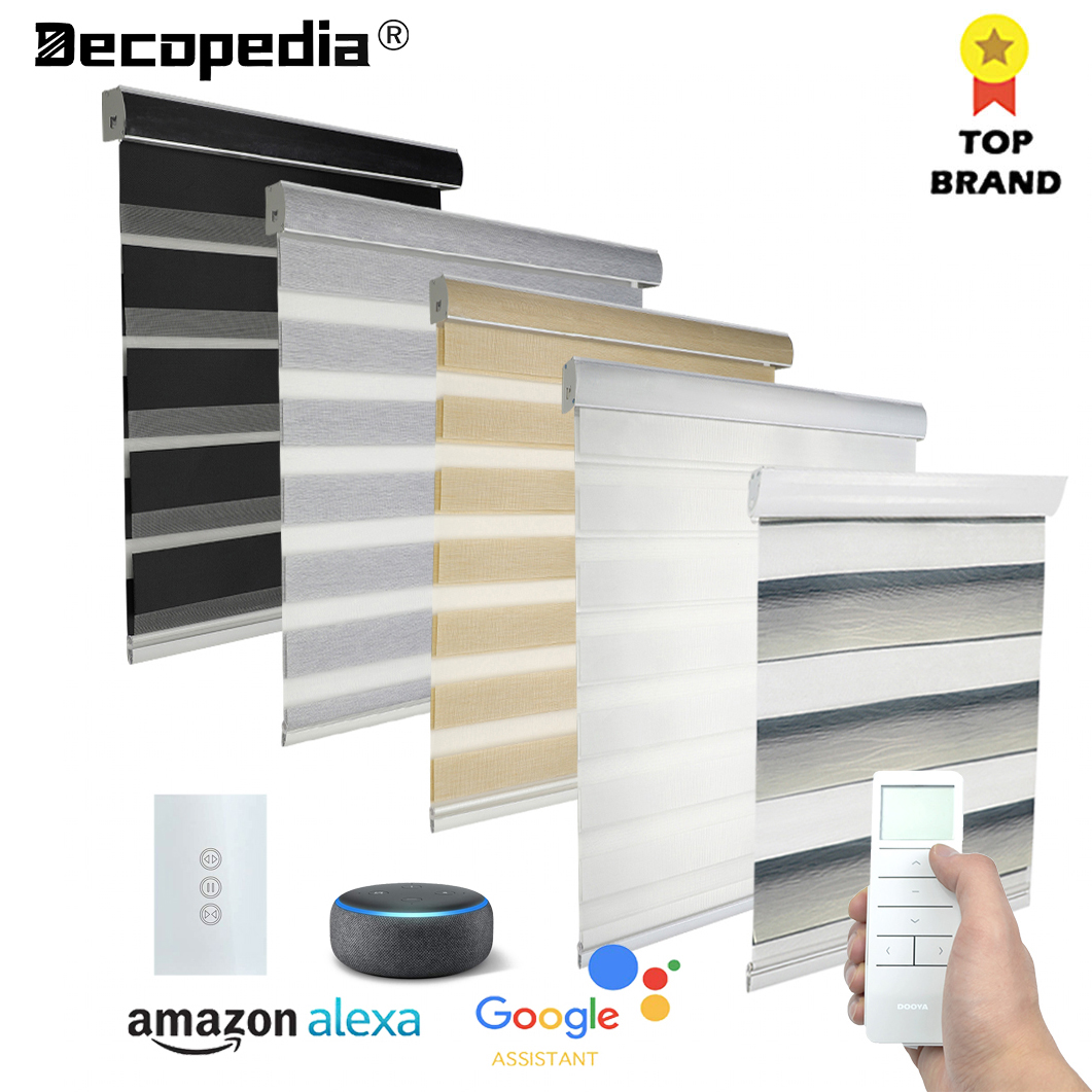 Decopedia カスタマイズゼブラブラインドスクエアバランスウィンドウブラインド昼夜ローラーシェード遮光家庭用窓引き戸