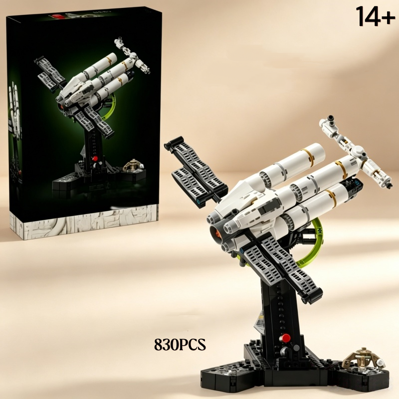 ホット販売有名な SF 映画グッズプロジェクトヘイルメアリービルディングブロックセット 830 個宇宙船 DIY 組立モデルホリデーギフト