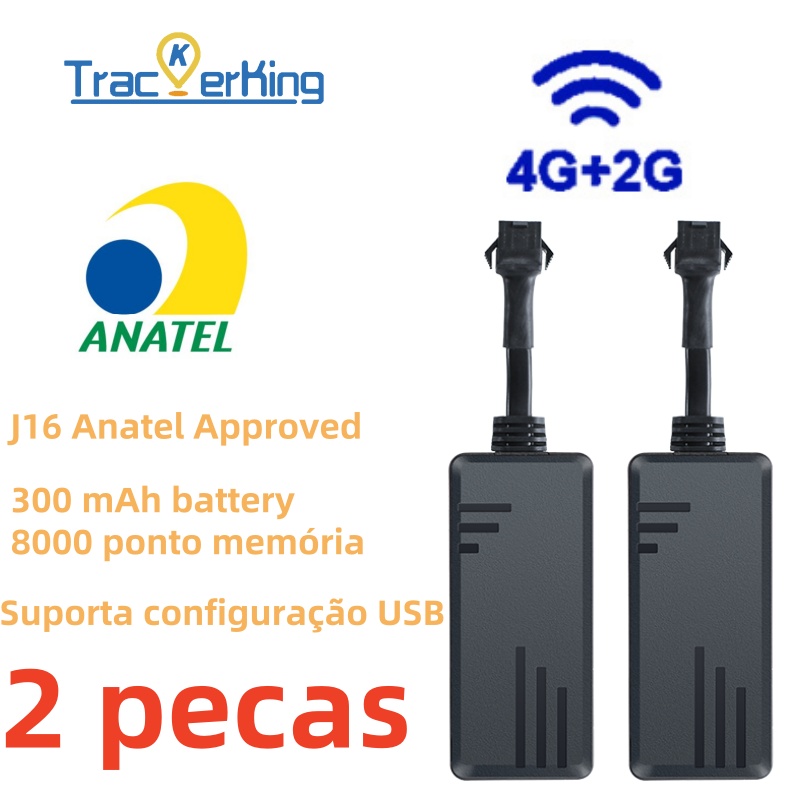 2 unidade J16 TrackerKing 4 グラム 2 グラム GPS トレッカー 4 グラム GPS 追跡デバイス Rastreador gps J16 サポートカーアラーム Anatel 承認