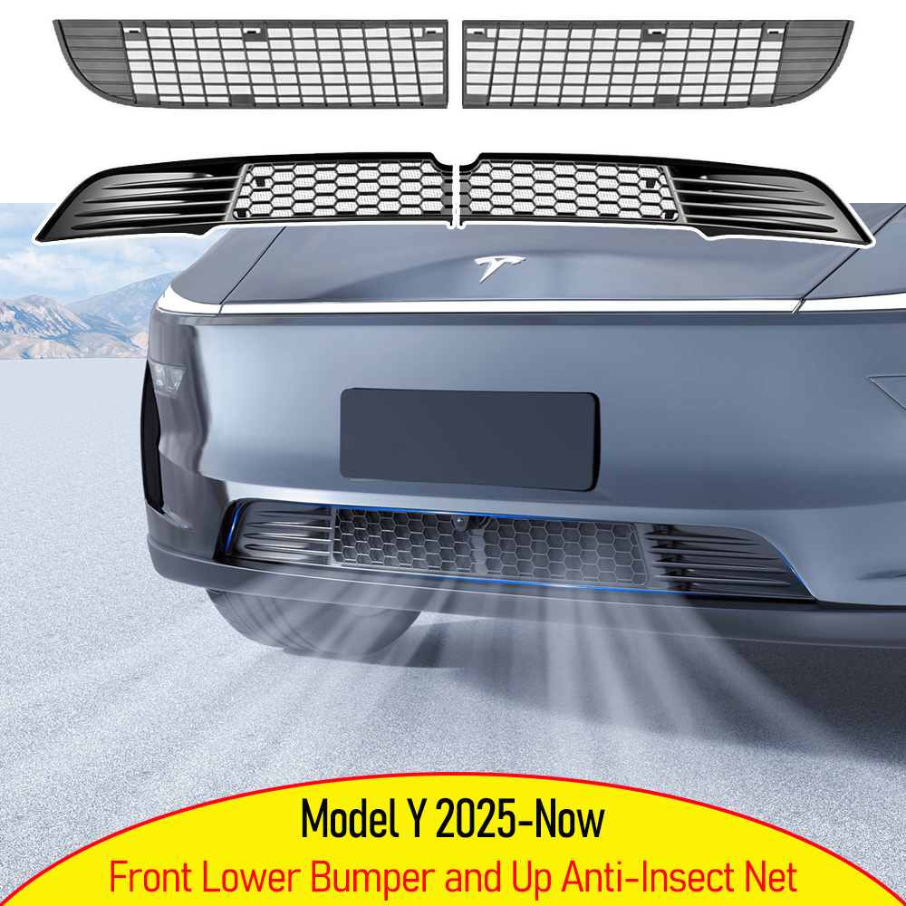 テスラモデル Y ジュニパー YL 2025 2026 フロントバンパーグリルメッシュ空気入口ベントカバーグリルプロテクター防虫ネットアクセサリー