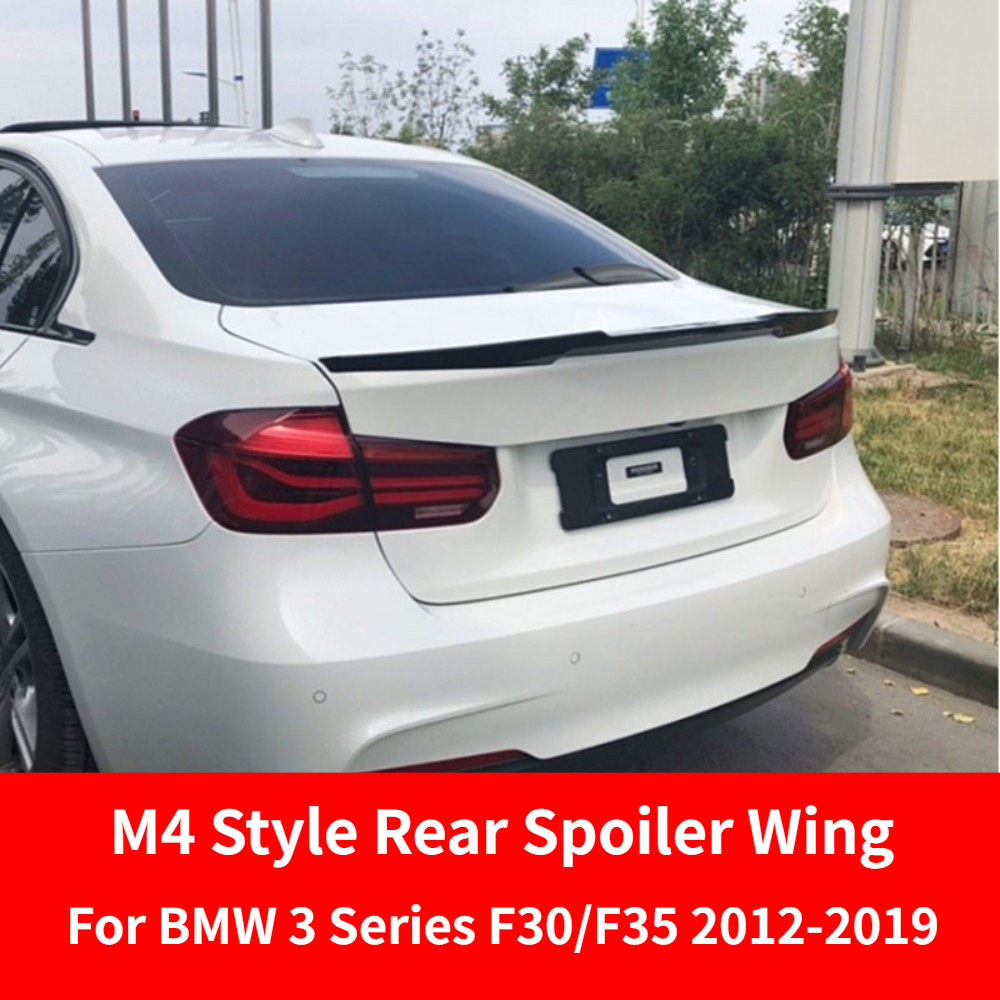 ブレード M4 スタイルリアスポイラーウイングトリム BMW 3 シリーズ F30 F35 2012-2019 車外装修理されたボディキット外装装飾部品