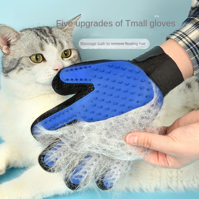 シリコーン ペット グルーミング グローブ 猫 ヘアブラシとコーム手袋 犬の入浴用 犬の毛の除去用 動物使用用品