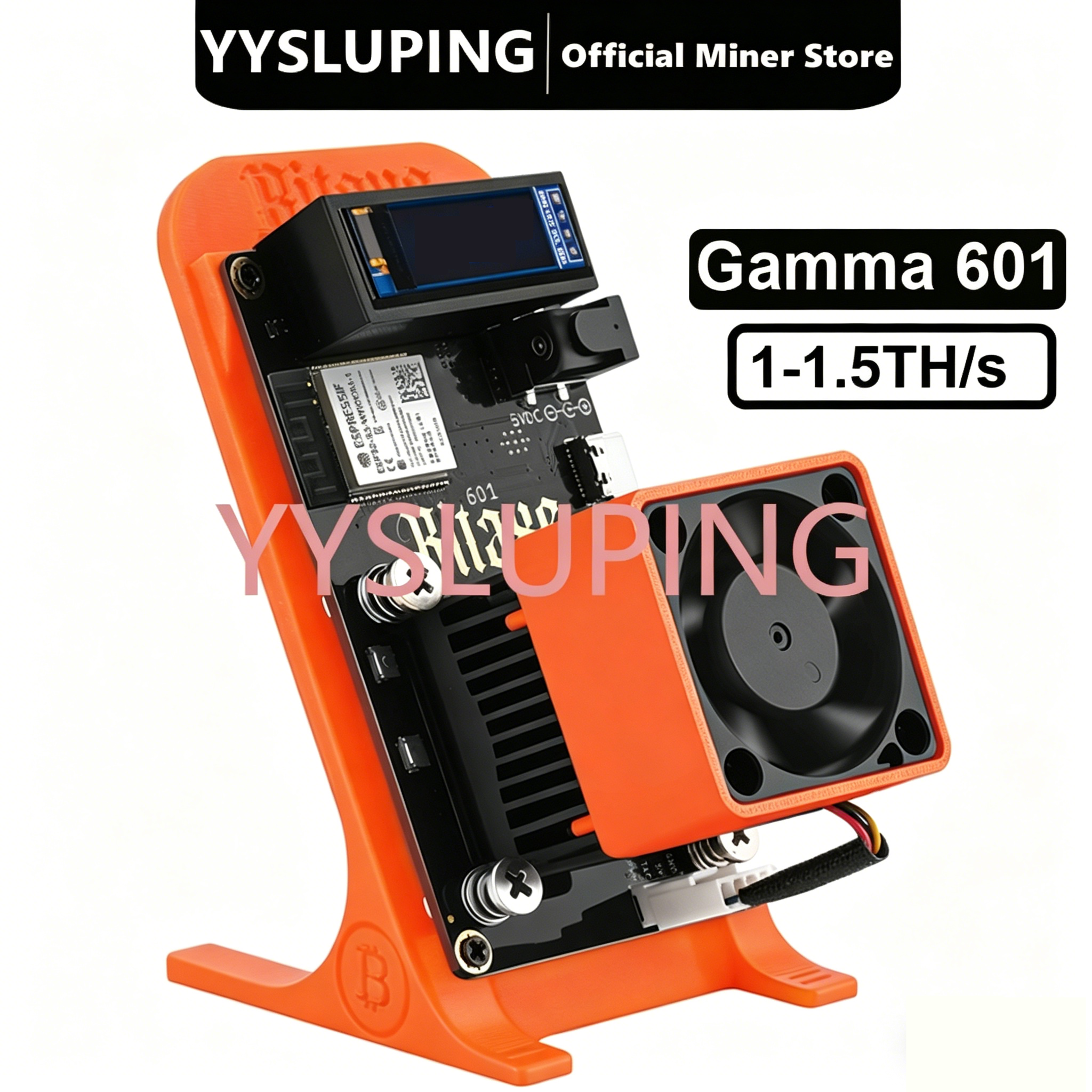ガンマ 601 BTC マイナー 1.2TH/s 17W BM1370 ASIC チップ SHA-256 静かなオープンソース ソロ宝くじマイニング マシン