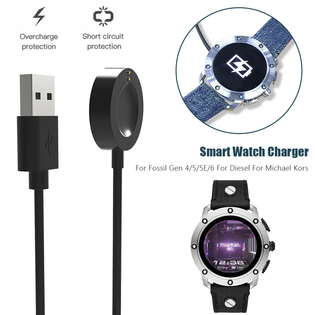 USB 磁気高速充電充電器ドック化石 Gen6/Gen5/Gen4/ベンチャー/エクスプローラー/ディーゼルスマートウォッチアクセサリー充電ケーブル
